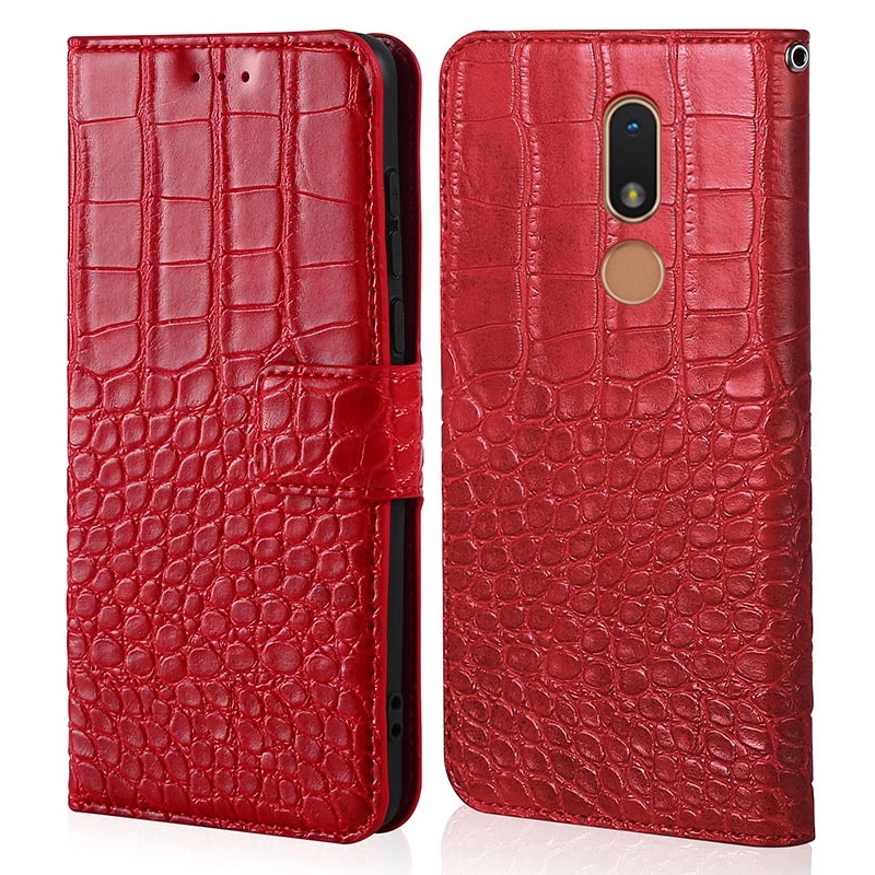 Crocodile Leather Case For Nokia 3.2 Nokia3.2 Flip Cover