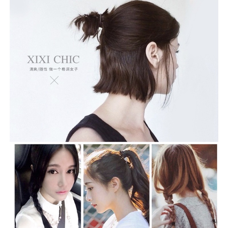 Bộ 100 Dây Thun Cột Tóc Co Giãn Nhiều Màu Sắc Dành Cho Nữ