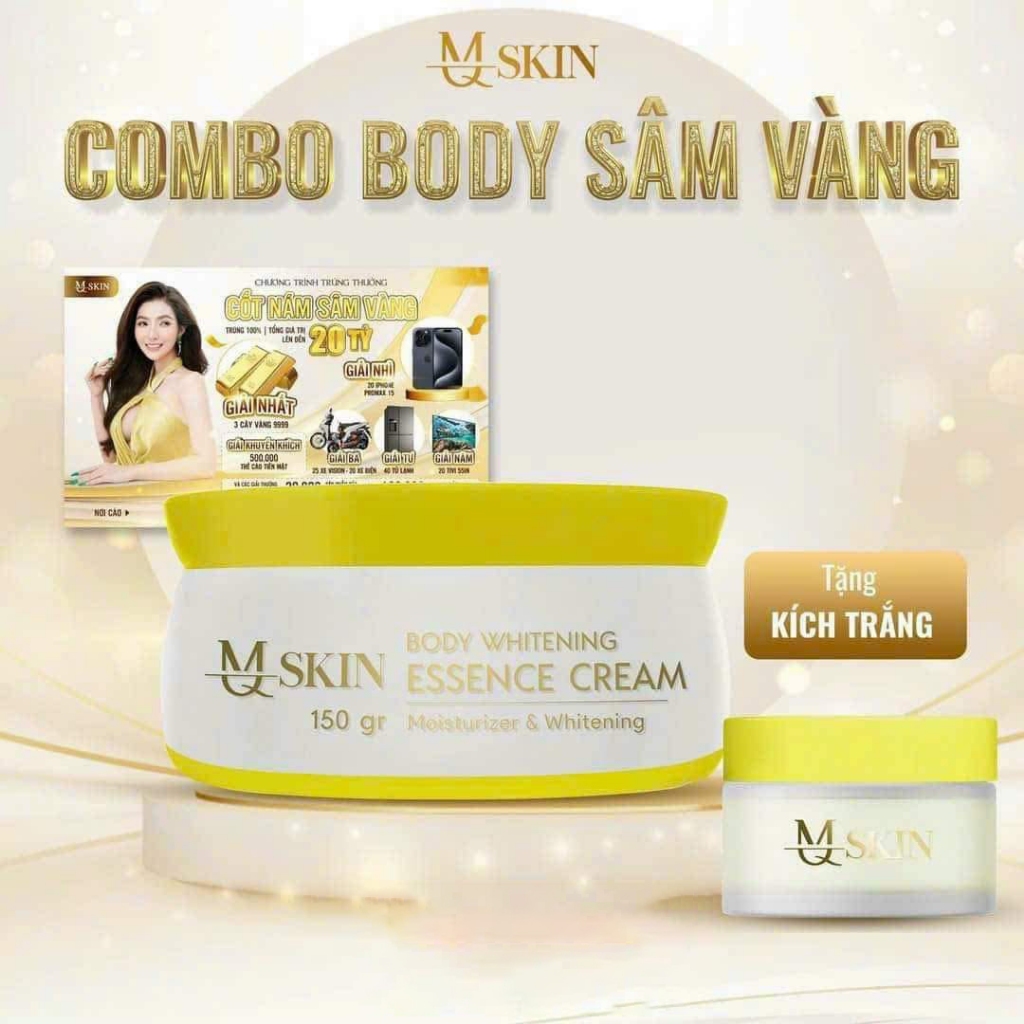 [Chính Hãng][Tặng Kích Trắng] Kem Body Sâm Vàng MQ Skin
