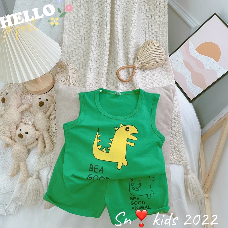 Xả Bộ khủng long cotton co dãn cho bé trai