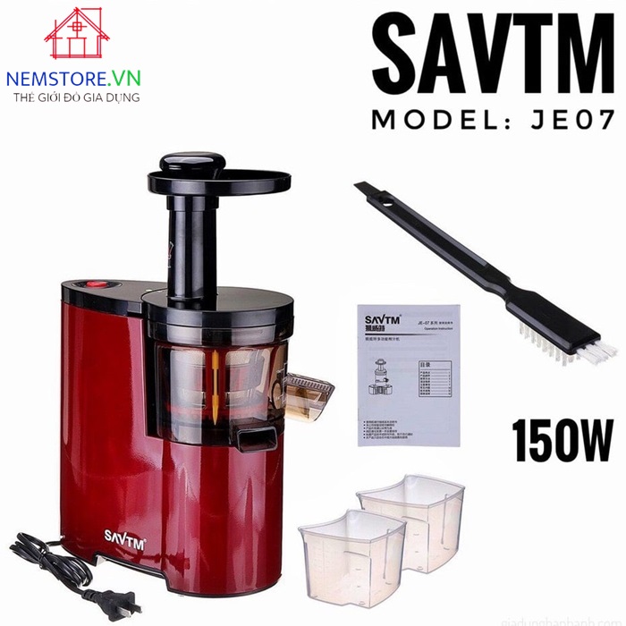 MÁY ÉP CHẬM ÉP TRÁI CÂY SATVM JE07 VẮT KIỆT BÃ [BẢO HÀNH 6 THÁNG]