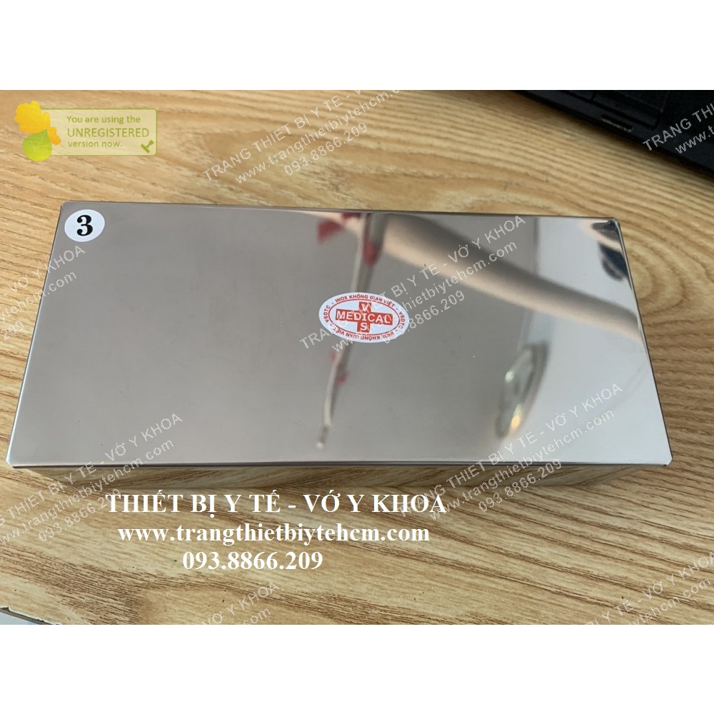 Hộp chữ nhật inox y tế các kích cỡ