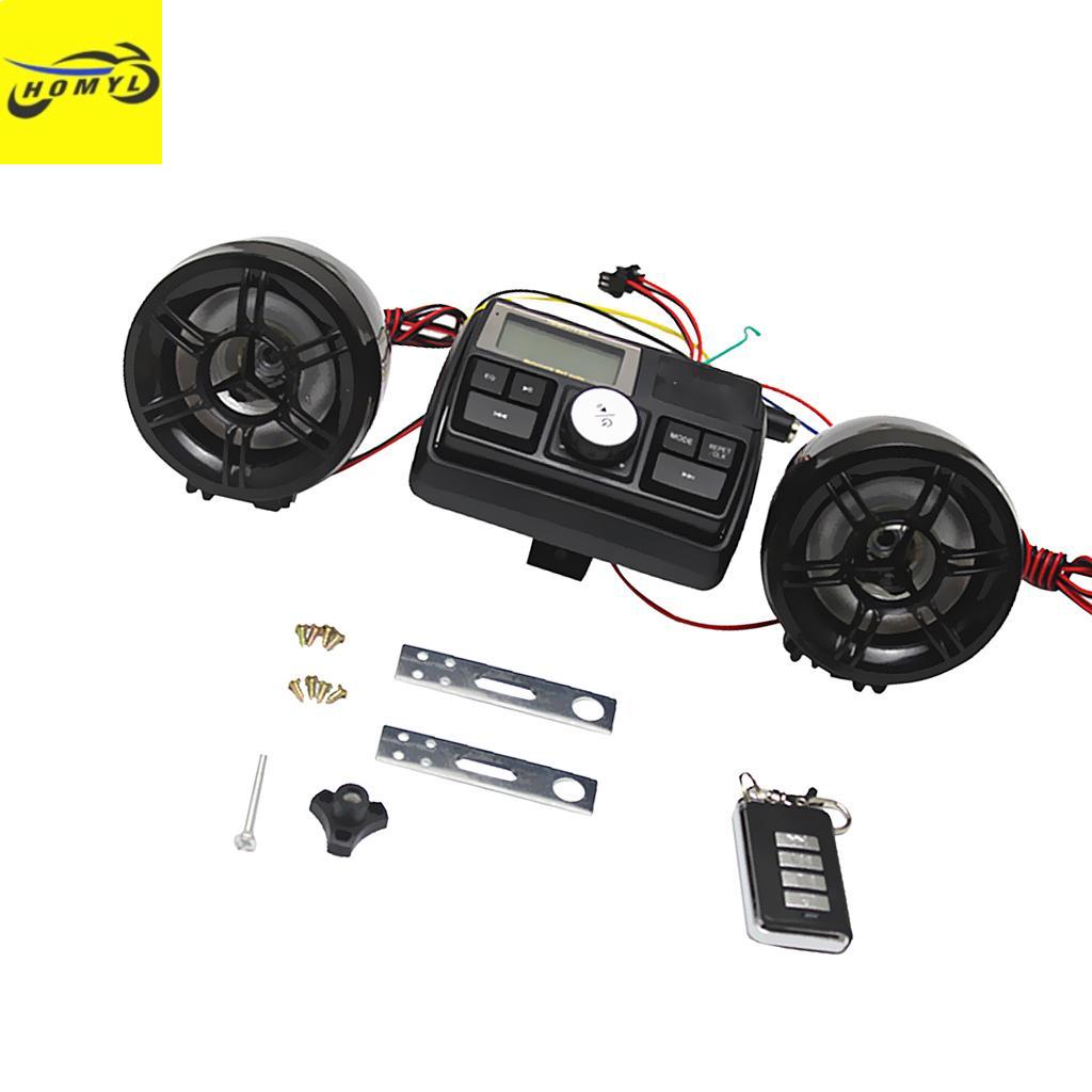 Homyl Hệ thống âm thanh xe máy radio 2V loa stereo đa chức năng USB.