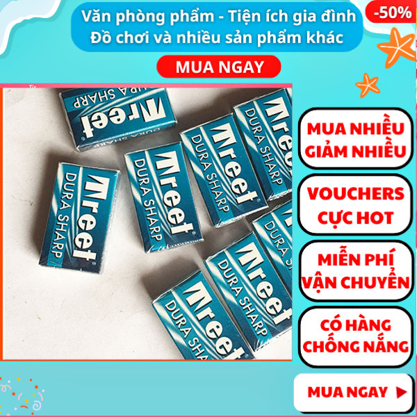 Vỉ dao lam treet xanh chuyên dùng cho các tiệm làm tóc cạo lông mày lông mặt, dao lưỡi lam không gỉ giá rẻ tiện lợi, lưỡi lam cạo râu chính hảng siêu mỏng siêu bén, dao lam cực bén lướt nhẹ cạo êm, Aplusmart