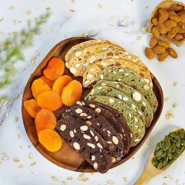 1 Kg Bánh Biscotti Ăn Kiêng Mix 3 Vị - Vani, Chocolate, Matcha Thơm Ngon-đồ ăn vặt