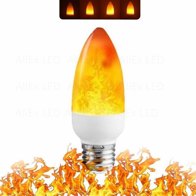 led gold flame bulb