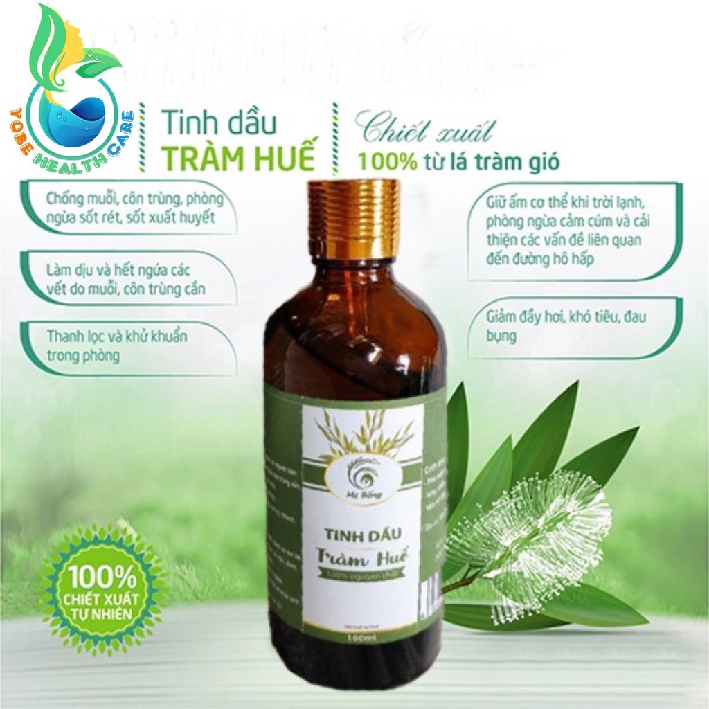 Tinh dầu tràm huế nguyên chất, sản phẩm tinh dầu tràm 100% tự nhiên, lọ 100ml