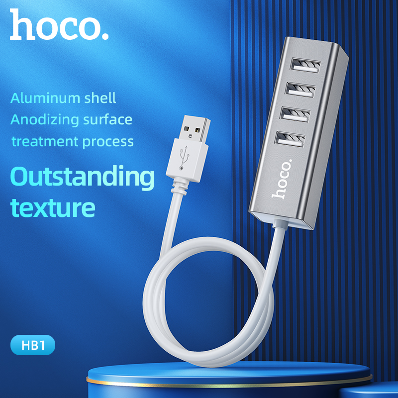 HOCO Bộ Chia Cổng USB 4 Cổng Micro USB HB1 Bộ Chuyển Đổi Kết Nối Usb