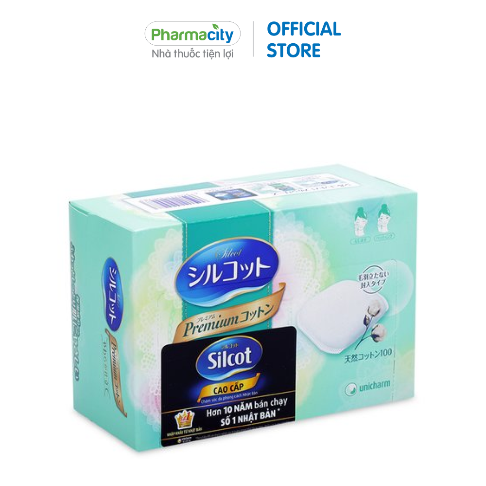 Bông trang điểm cao cấp Unicharm Silcot (66 miếng/hộp)