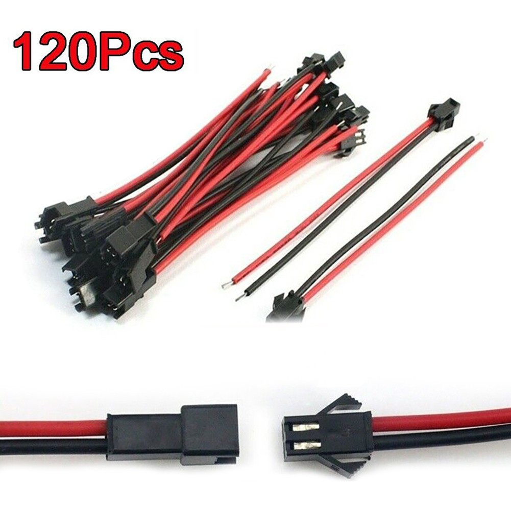 Comforhome PVC Connector Plug Terminal 120pcs Wire 2Pin 60pairs Copper Electrical