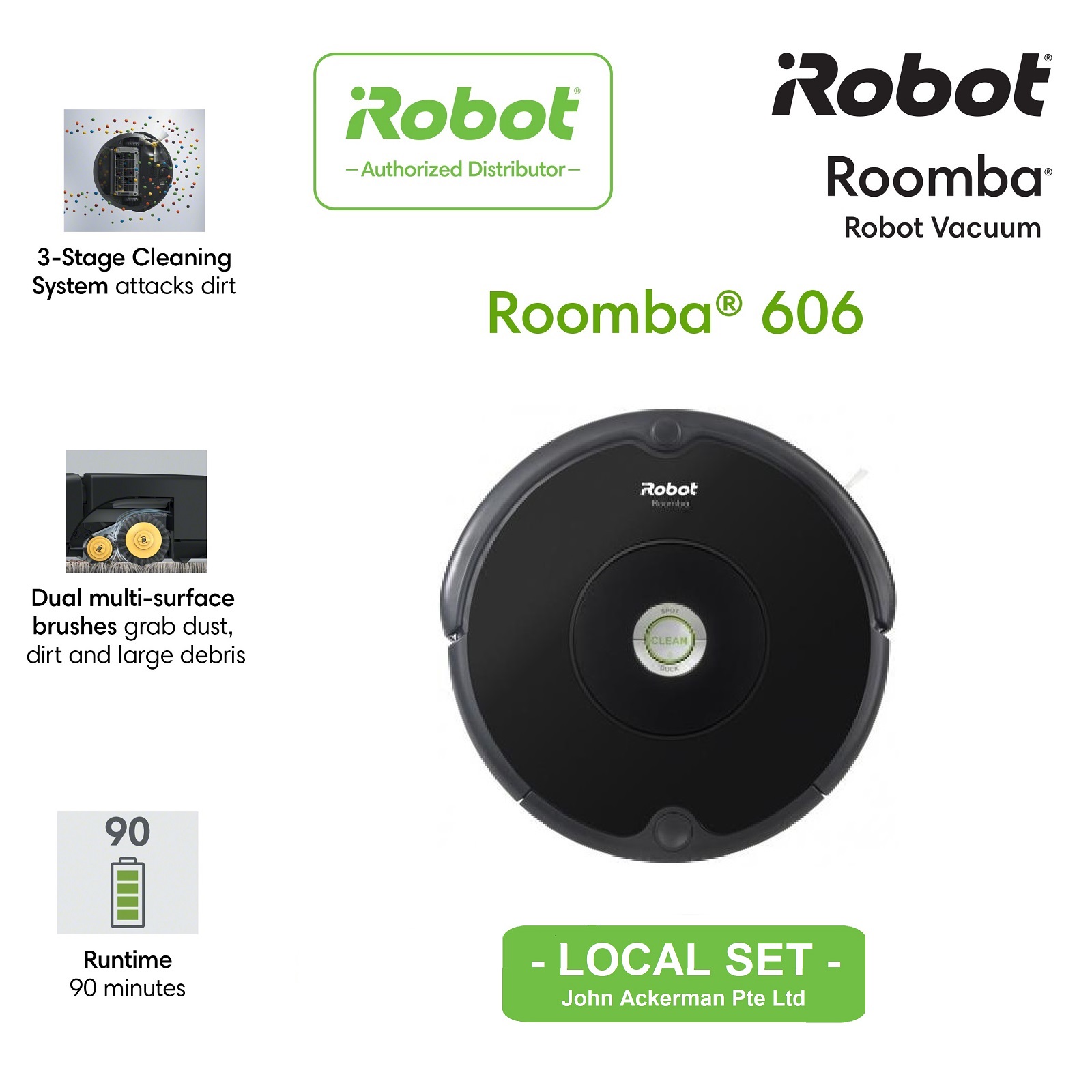 absorberende prioritet skitse iRobot® Roomba® 606 Vacuum Robot | Lazada Singapore