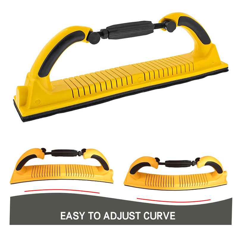 YONUO Sandpaper hand grinding board, putty grinding board, rectangular hand planing arc sander, hand push plate, dry grinding hand washboard, adjustable
