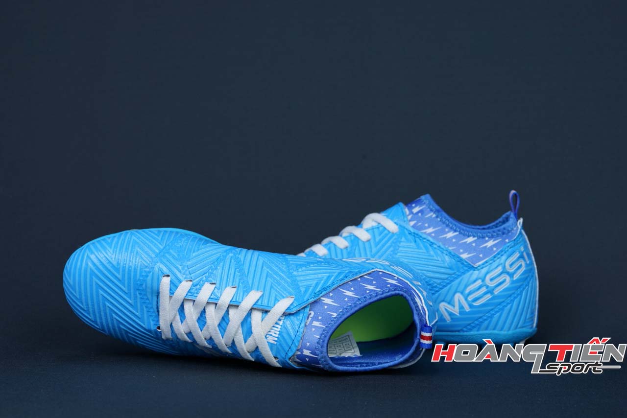 Giày Đá Bóng Messi cổ cao màu xanh