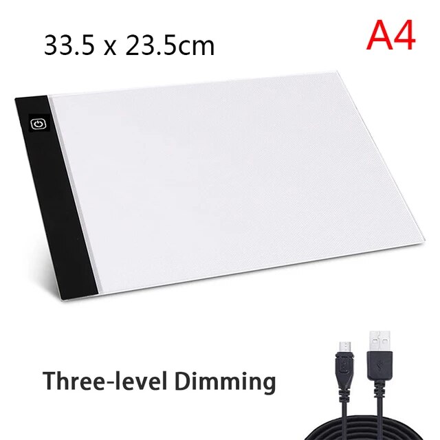 2022 a3 a4 a5 ultra thin led drawing digital graphics pad usb led pad drawing electronic art painting wacom