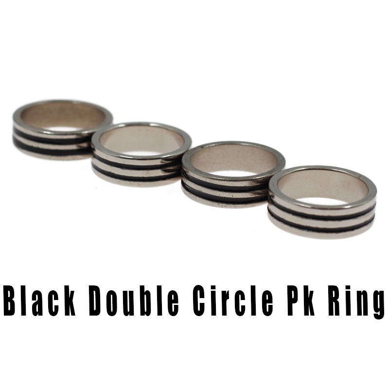 Black Double Circle Pk Ring Tricks Gimmicks Props Strong Magnetic Magnet Ring Finger Decoration 18/19/20/21mm Tools. 