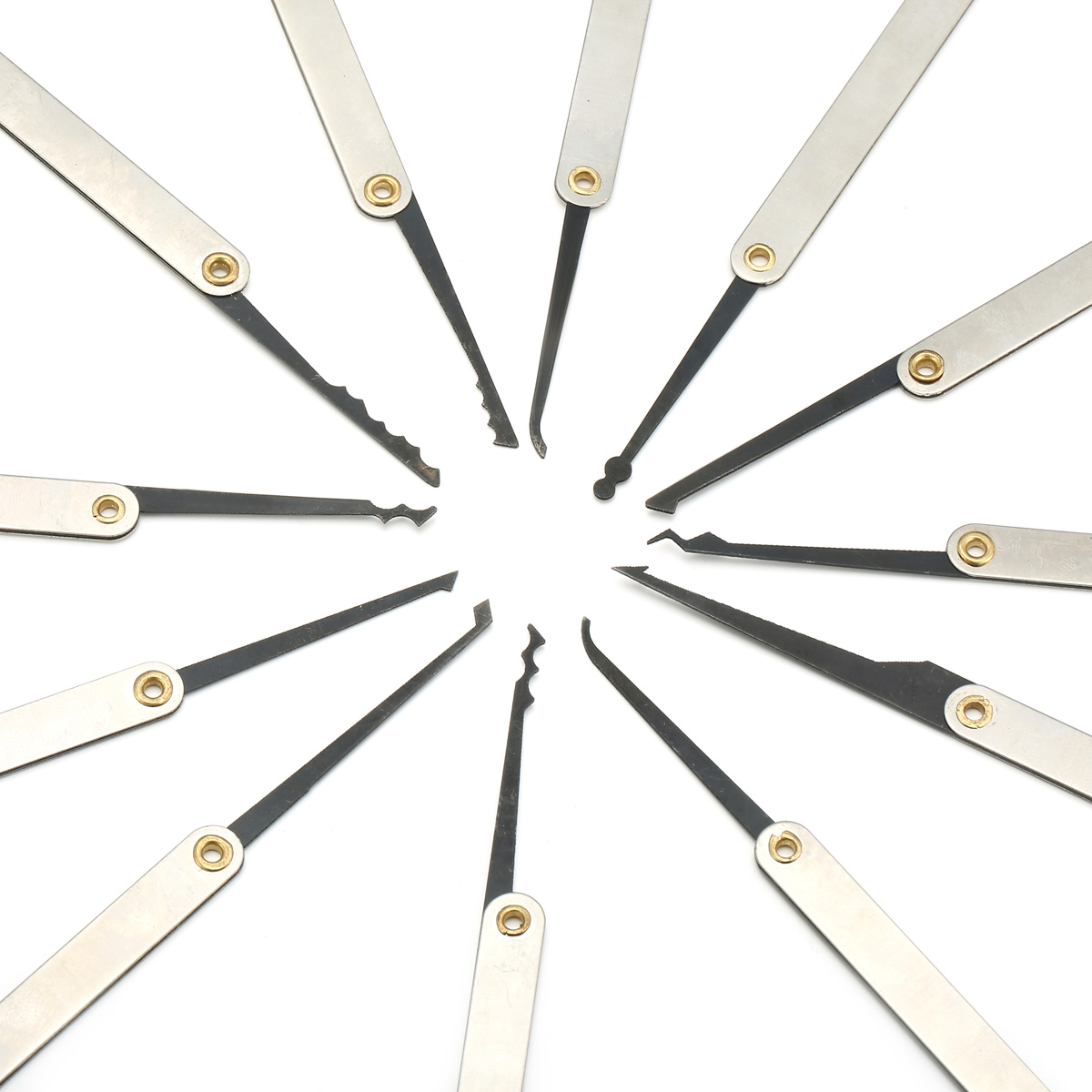 15Pcs Lock Opening Tools Lock Picks Set Key With Transparent Practice Padlock Household Lock Pick Set Unlocking Tool Durable Practical Key Extractor Tool