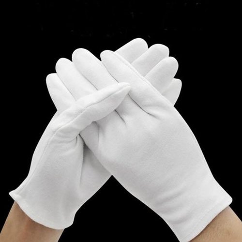 (1) Pairs 100 Cotton White Gloves Liners Moisturizing Eczema/ Butler