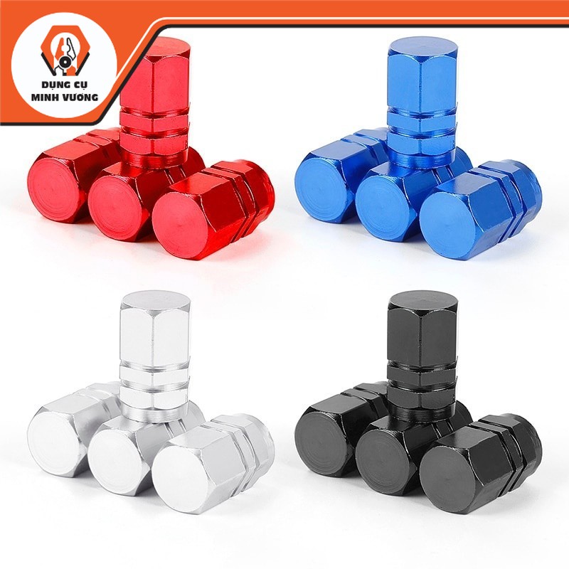 Set 4 Nắp van lốp ô tô xe hơi _ [Dụng Cụ Minh Vương]