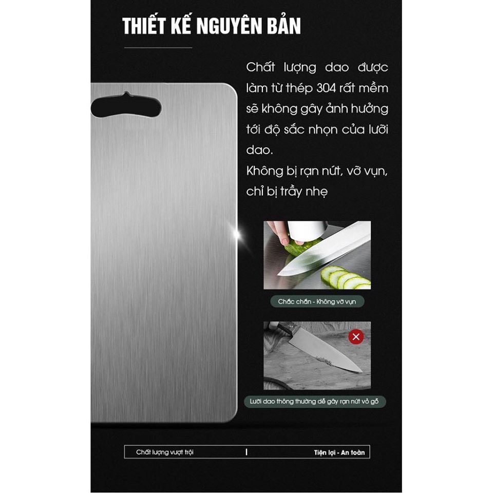 Thớt Inox 304 Kháng Khuẩn Cao Cấp
