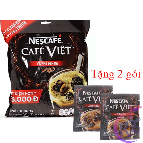 [FreeShipMAX] Nescafe Việt đen đá bịch 35 gói x 16g Tặng 2 gói = 37 gói - cà phê Việt, cafe đen đá hòa tan DATE MỚI - coffee