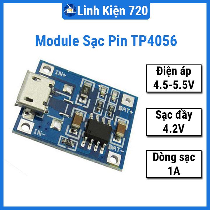 Module sạc pin tp4056 1a micro usb v1