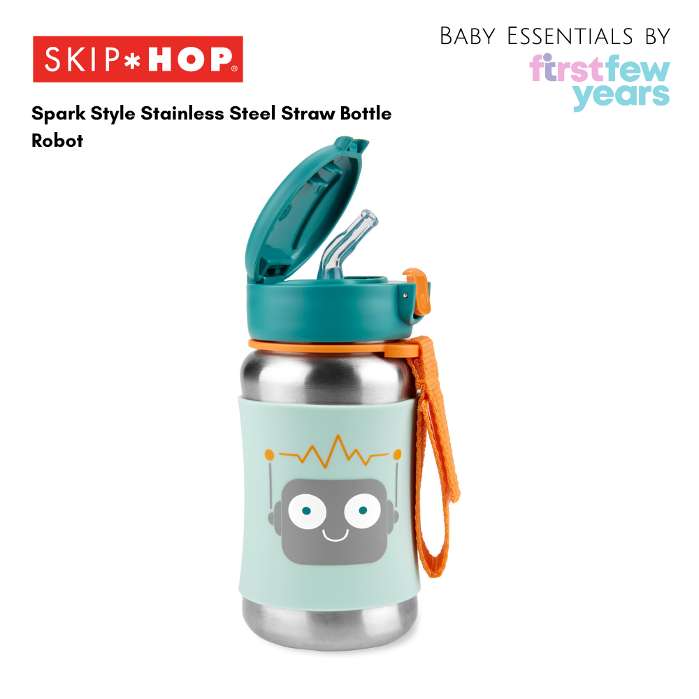 Spark Style Stainless Steel Straw Bottle - Ice cream