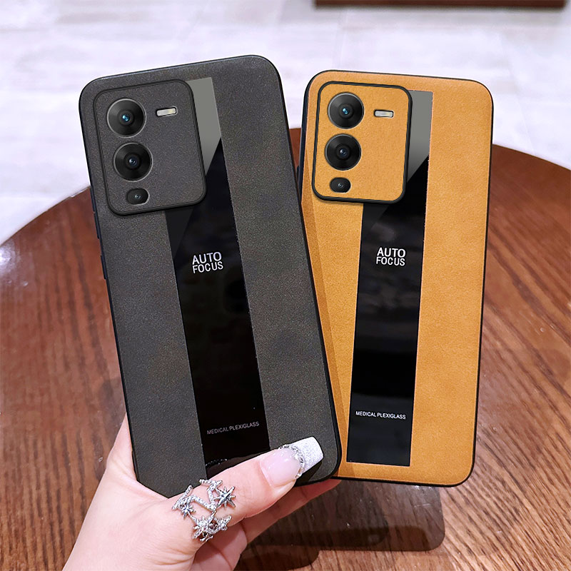 For Vivo S15 S16 S17 S18 S19 S20 Pro Case Fluff Luxury Sheepskin Silicone Soft Business All-Inclusive Leather Anti-knock for Vivo S16E S17T Phone casing.