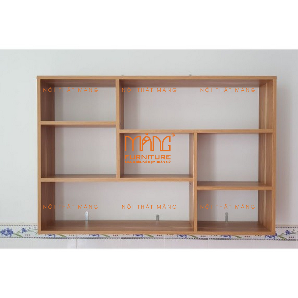Kệ sách treo tường gỗ đa năng nhiều ngăn mẫu ks08