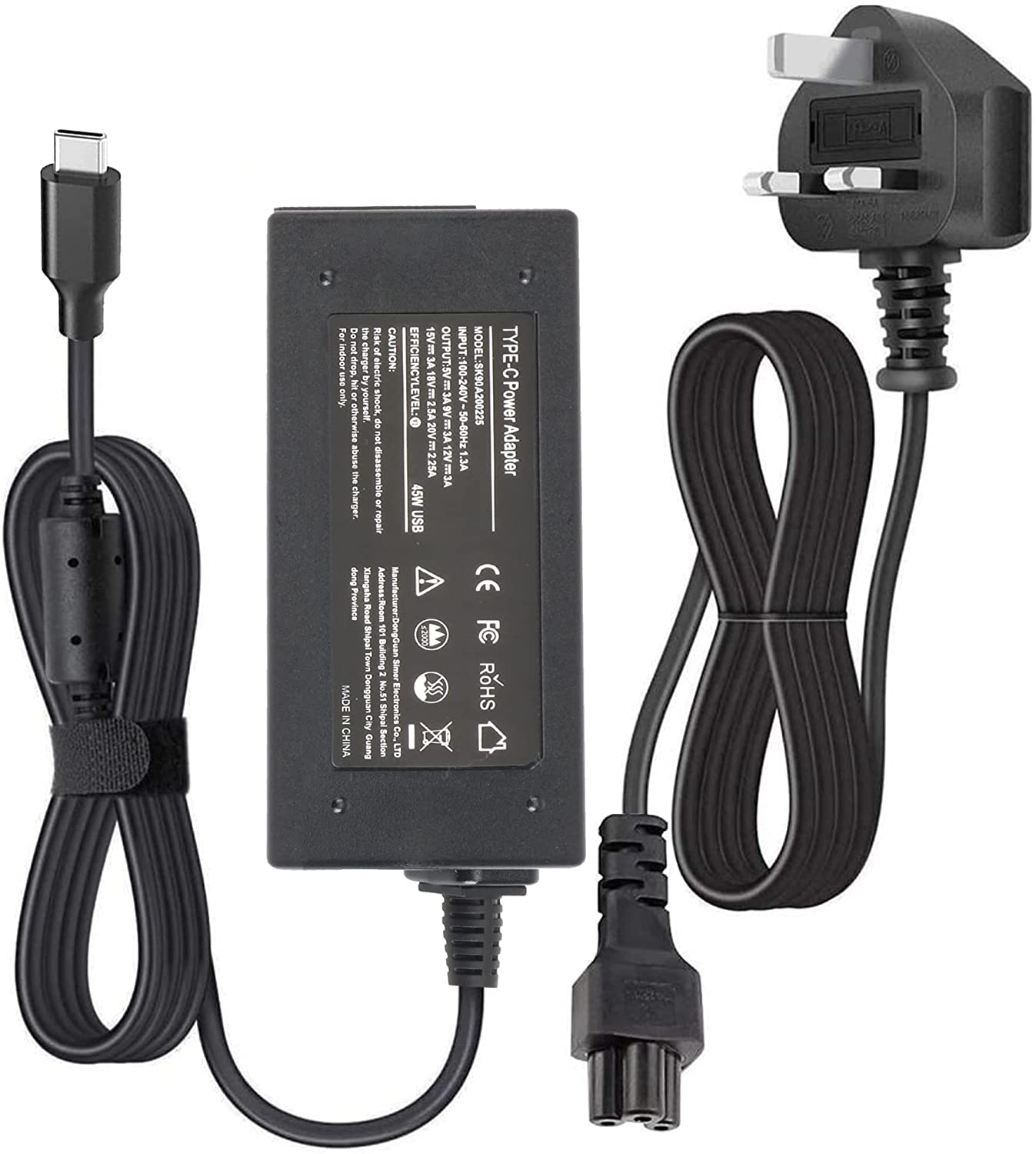 45W USB-C AC Adapter Charger For Acer Chromebook Spin 511 (R752T-C1MT, R752TN-C2J5)