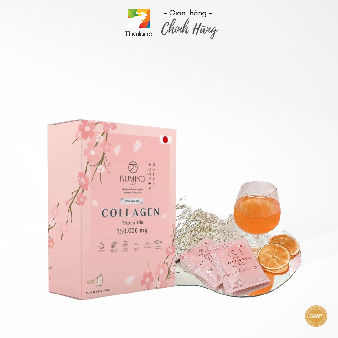 Trẻ hóa làn da, chăm sóc da lão hóa Collagen thủy phân Tripeptide 150.000 Kumiko Thái Lan