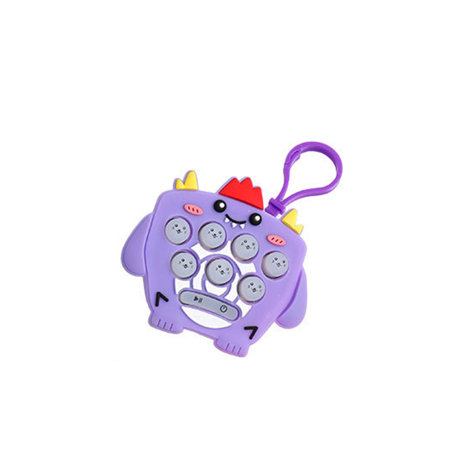 Interesting Push Bubble Toy Cartoon Animal Push Bubble Game Light-up Push Bubble Game Handheld Sensory Fidget Toy for Stress Relief Favorite