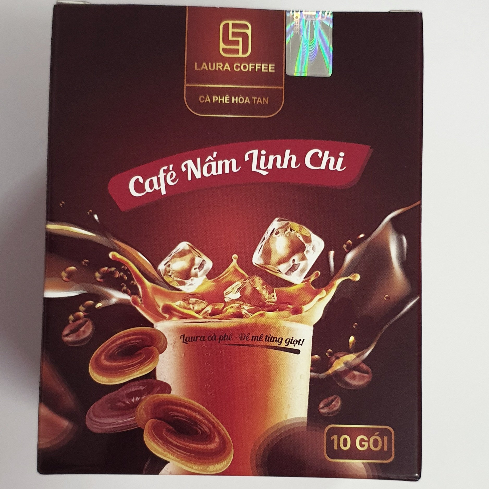 Cà phê nấm Linh chi Hộp 10 gói Laura Coffee - Laura Sunshine Nhật Kim Anh