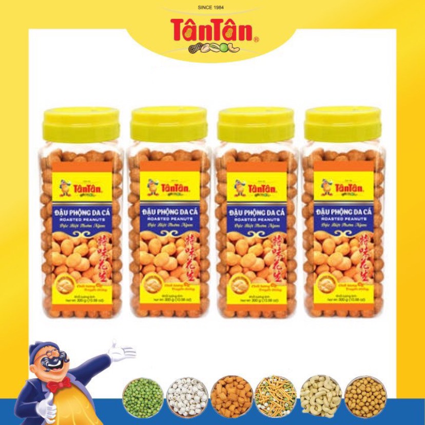 Combo 4 hũ Đậu phộng Da cá Tân Tân 300g