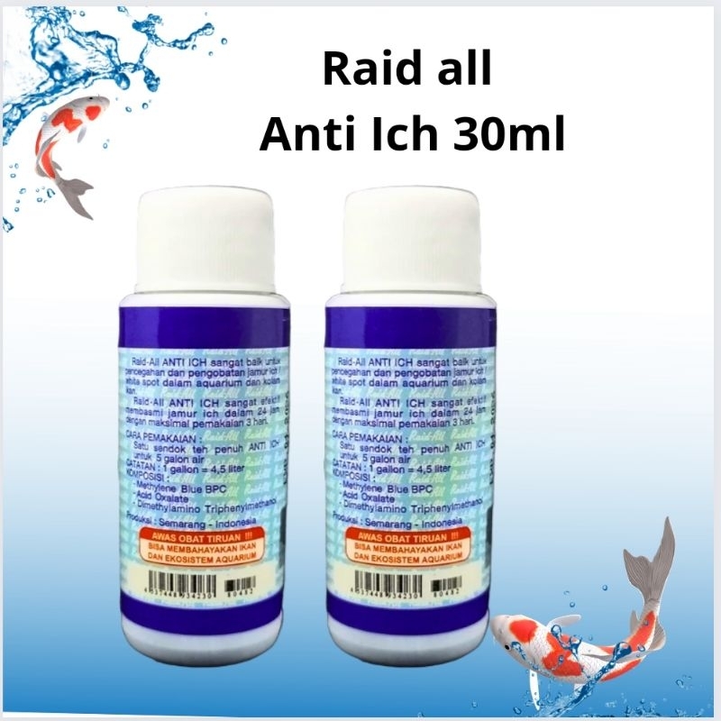 Obat ikan anti jamur RAID ALL ANTI ICH 30 ml