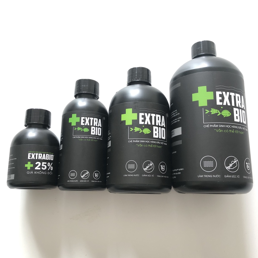 Vi Sinh Extra Bio 500ml 1000ml (men vi sinh làm trong nước và cân bằng PH cho hồ cá Koi bể cá cảnh)