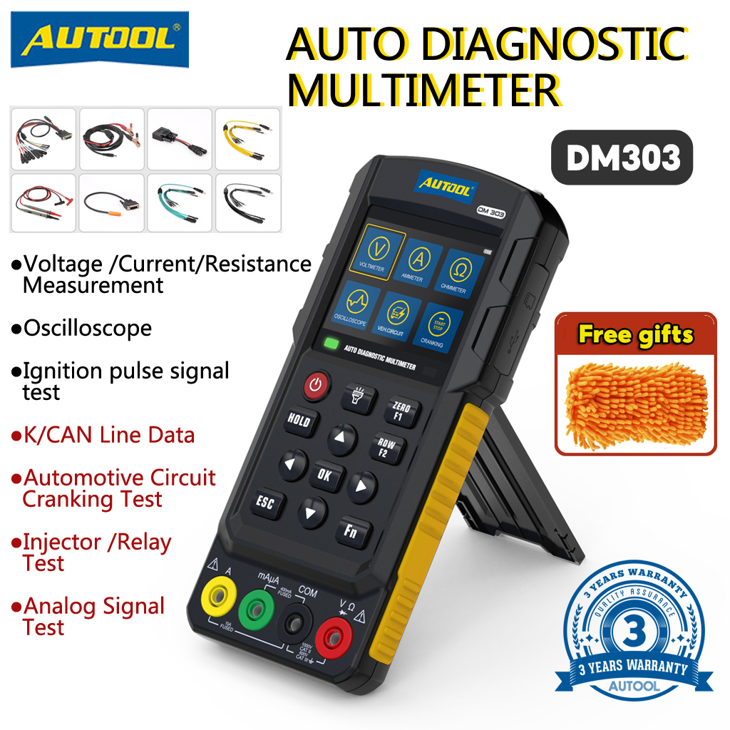 AUTOOL DM303 Automotive Diagnostic Multimeter Voltage Measurement ...