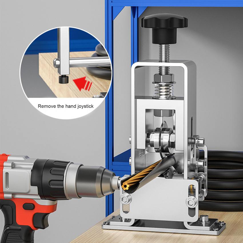 Dây vũ nữ Thoát y chuyên nghiệp công cụ tước dây 1-25 mét máy dây vũ nữ Thoát y Cáp Máy gọt vỏ điện với tay quay