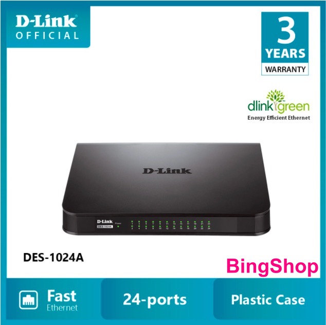 Hot deals - d-link des-1024a - bộ chia cổng mạng 24 cổng 10/100 mbps