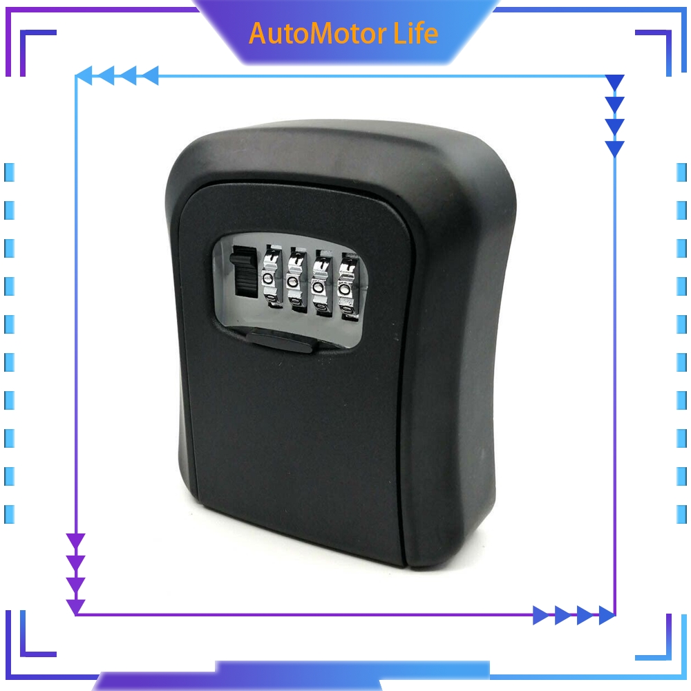 AutoMotor Life SUER Durable Key Box Indoor Outdoor Lock Storage Case Secure Boxes Engineering Plastic Weatherproof Wall Mounted 4 Digit Password Boxs/Multicolor