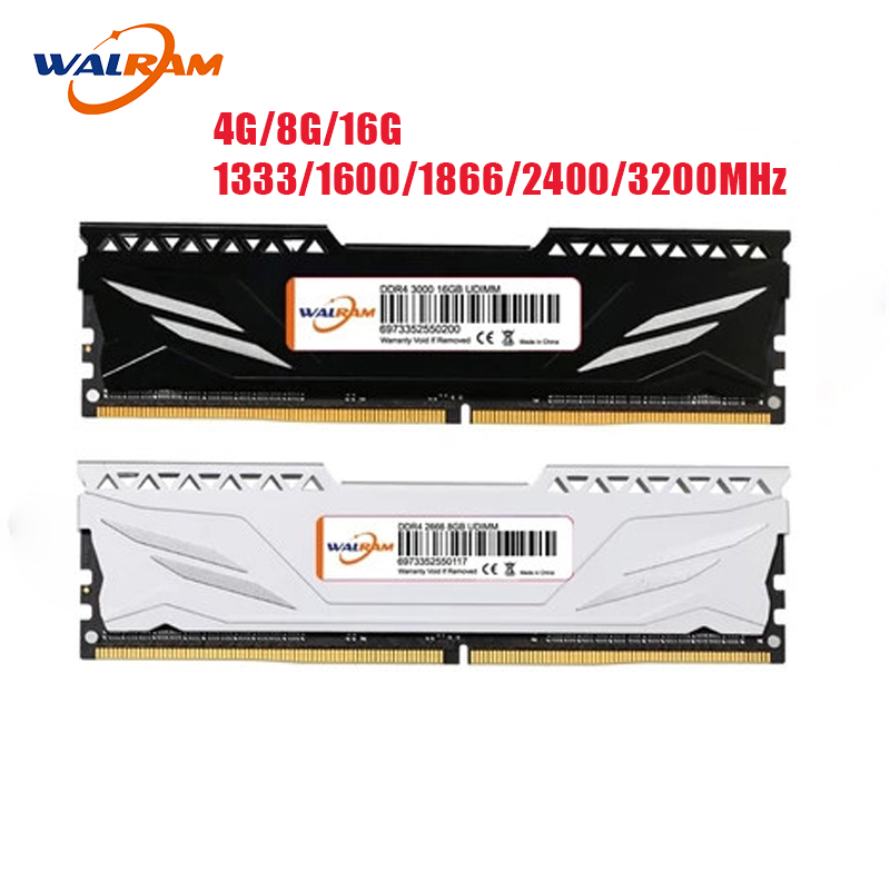 WALRAM Bộ Nhớ DDR3 DDR4 4GB 8GB 16GB Bộ Nhớ Máy Tính Để Bàn 1333 1600 1866 thumbnail