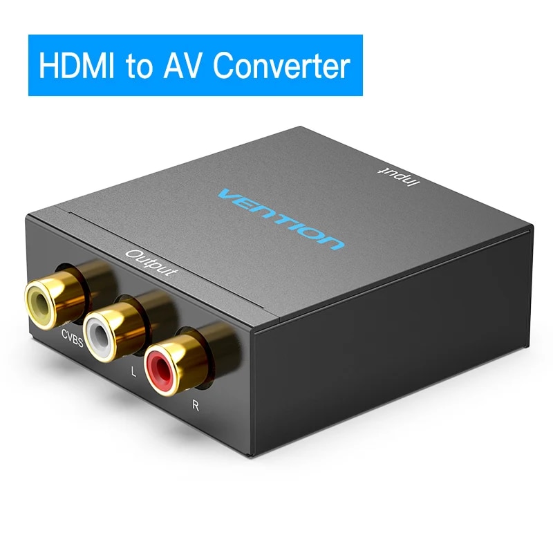 Vention av to hdmi converter hdmi to rca video adapter with mini usb power cable for tv box projector game console hdmi to av