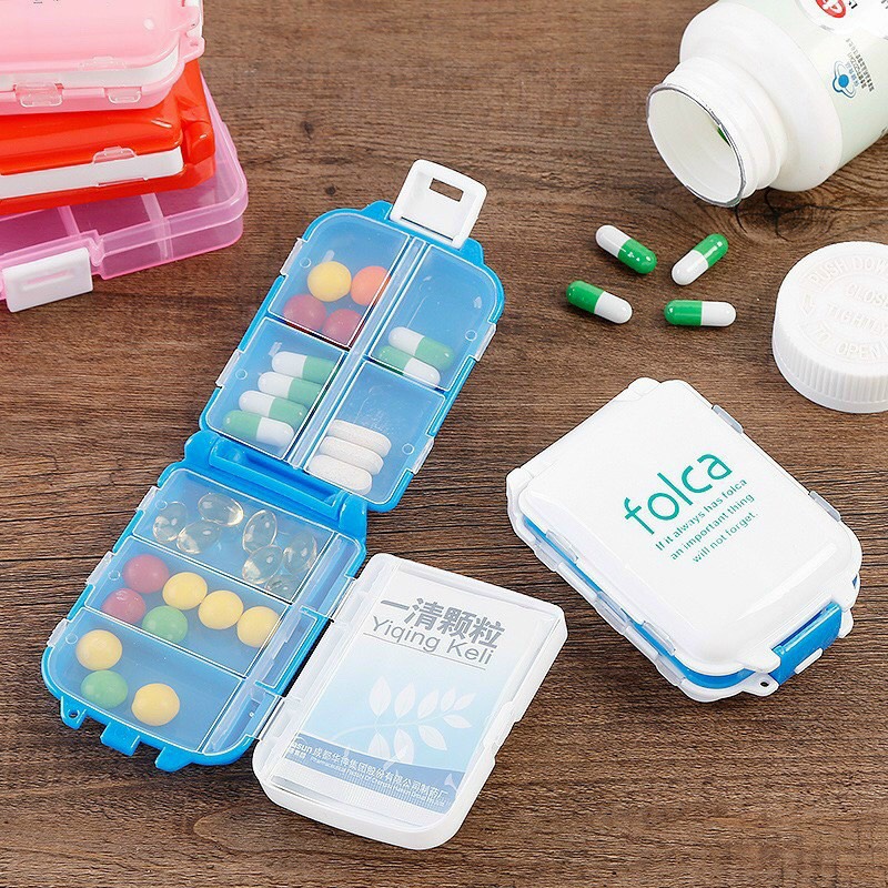 Hộp Chia Thuốc 3 Tầng 8 Ngăn Nhỏ
