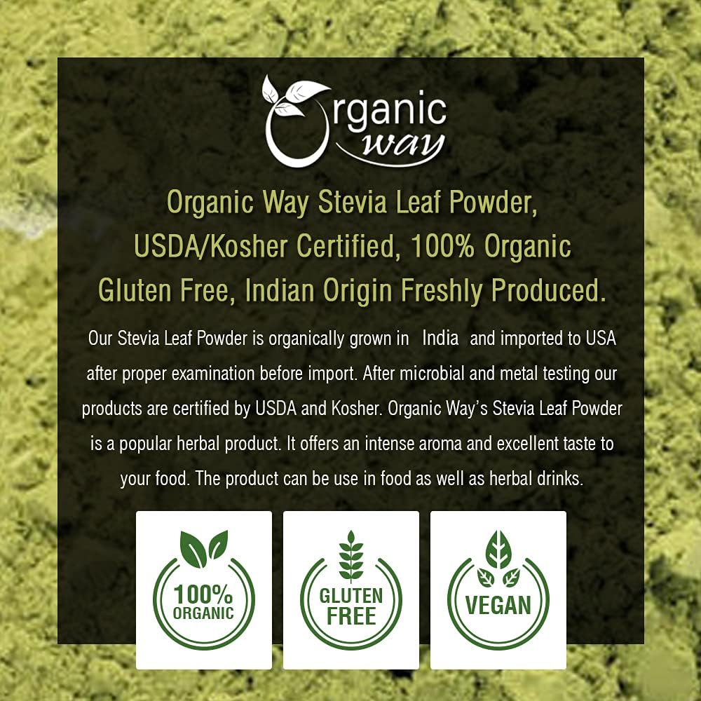 Organic%20Way%20Stevia%20Leaf%20Powder%20(Stevia%20Rebaudiana)%20-%20Kosher%20&%20USDA%20Certified%20%7C%20Vegan,%20Non-GMO%20&%20Gluten%20Free%20%7C%20Tested%20for%20Heavy%20Metal%20and%20Purity%20%7C%20Natural%20Sweetener%20%7C%20100%25%20Raw%20from%20India%20(1/4LBS%20/%204Oz)%20114m%20-%20Image%202