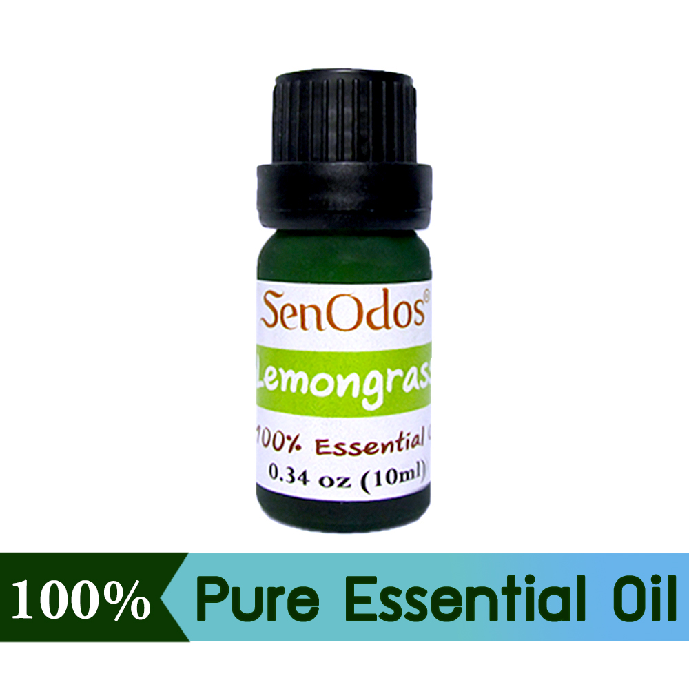 SenOdos น้ำมันหอมระเหย แท้ 100% กลิ่นตะไคร้ 10 ml. บรรเทาความเครียด บรรเทาอาการปวดหัว ดับกลิ่นอับ ไล่ยุง ไล่แมลง Lemongrass Pure Essential Oils SenOdos