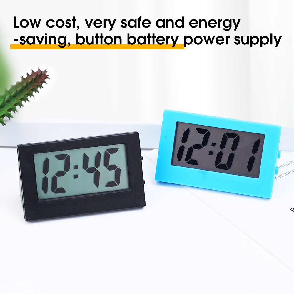 Time Clock Computer Stand Mini LED Digital Table Electronic Clock For Desktop Office Silent Desk ...
