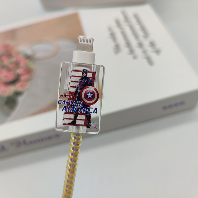 Ốp Bảo Vệ Sạc Mickey Dễ Thương Hoạt Hình Trong Suốt Thông Dụng Phụ Kiện Bảo Vệ Cáp Bằng Nhựa Phụ Kiện Điện Thoại Ốp Bảo Vệ Dây Dữ Liệu Sạc USB Cho iPhone Type-C Ốp Cáp Dữ Liệu Android