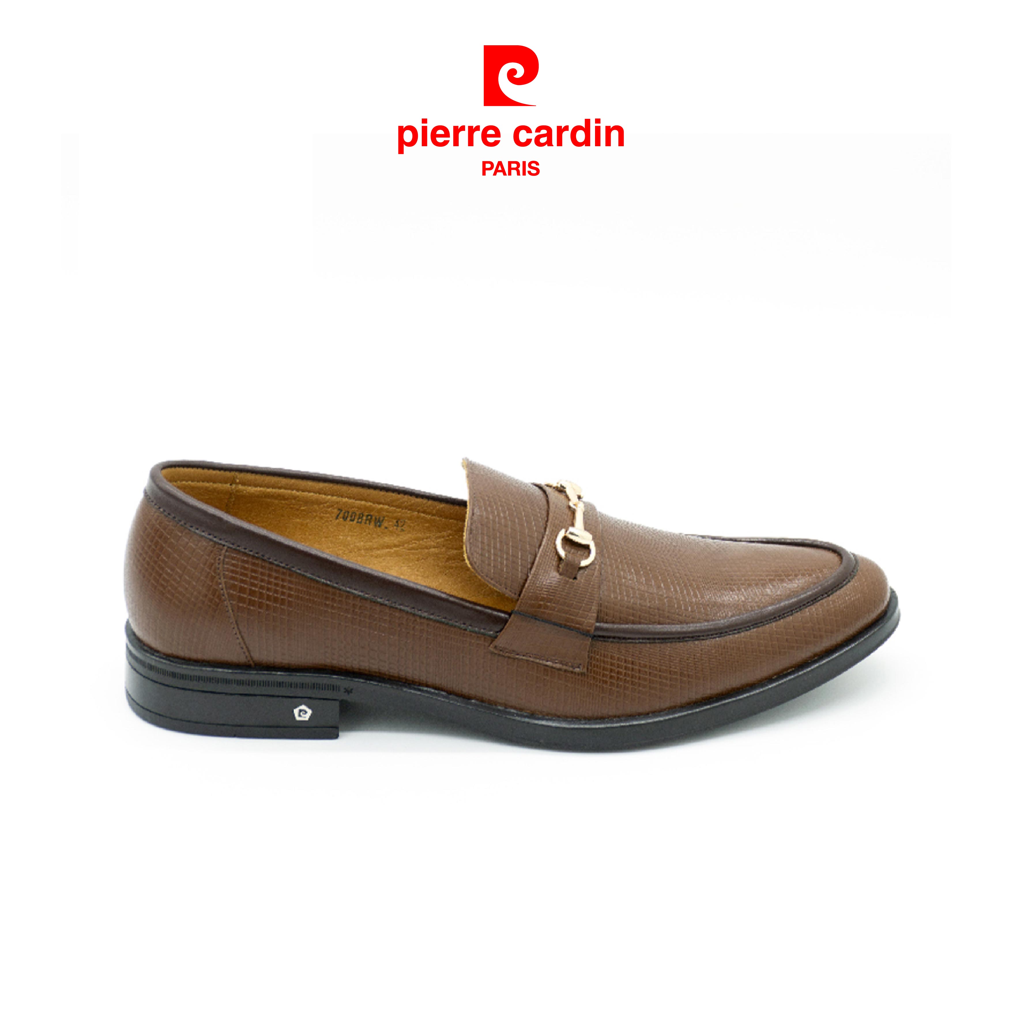Pierre Cardin Men's Loafers, High-Quality Imported Genuine Cowhide Leather, Anti-Slip Rubber Sole, Metal Buckle Highlight - Pcmfwl 700