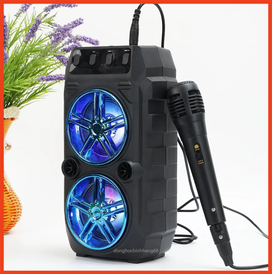 Loa Bluetooth Karaoke Tặng Kèm Mic Hát, Loa Bluetooth Hát Karaoke Mini Giá Rẻ, Loa Bluetooth Hát Karaoke Bass Mạnh, Hát Cực Hay, Nghe Nhạc Cực Đã Bảo Hành 12 Tháng