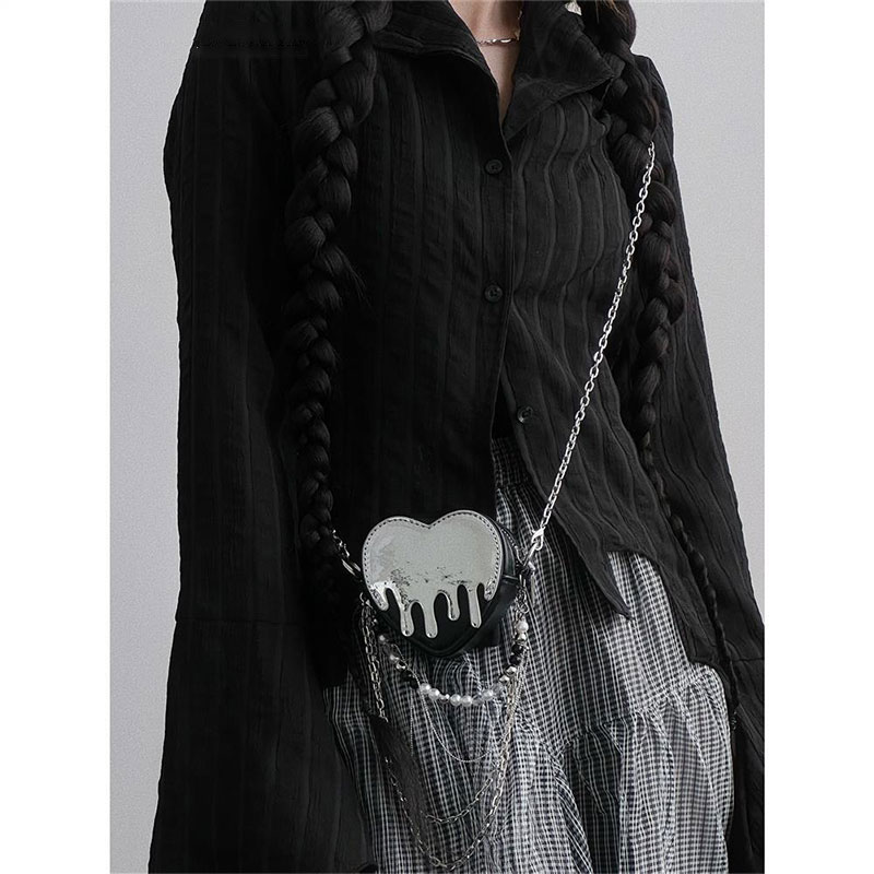 Movi Katie Y2K dissolved heart Mini chain lipstick headset pack