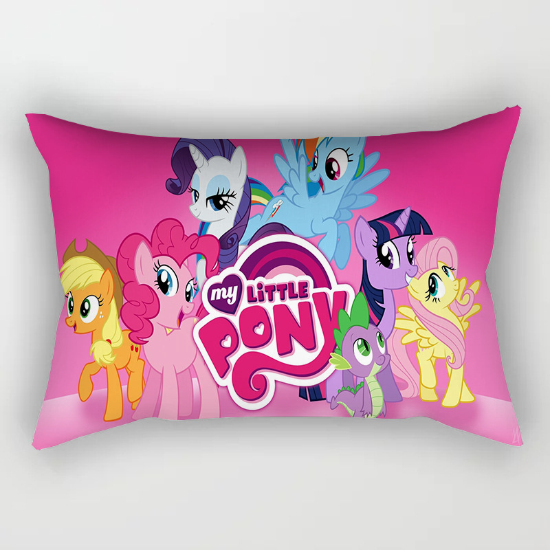 HZ My Little Pony 30x50CM Pillow Case Anime Rectangular Bedroom Decor Peach skin Double bed Rainbow Dash Pillow Covers ZH